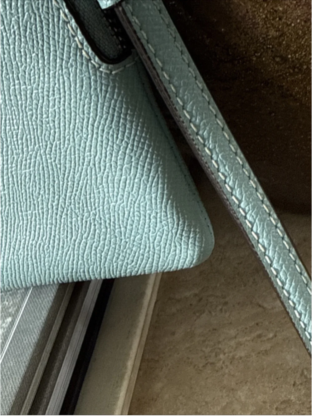 Coach Corner Zip Leather Wallet Wristlet Tiffany NWOT